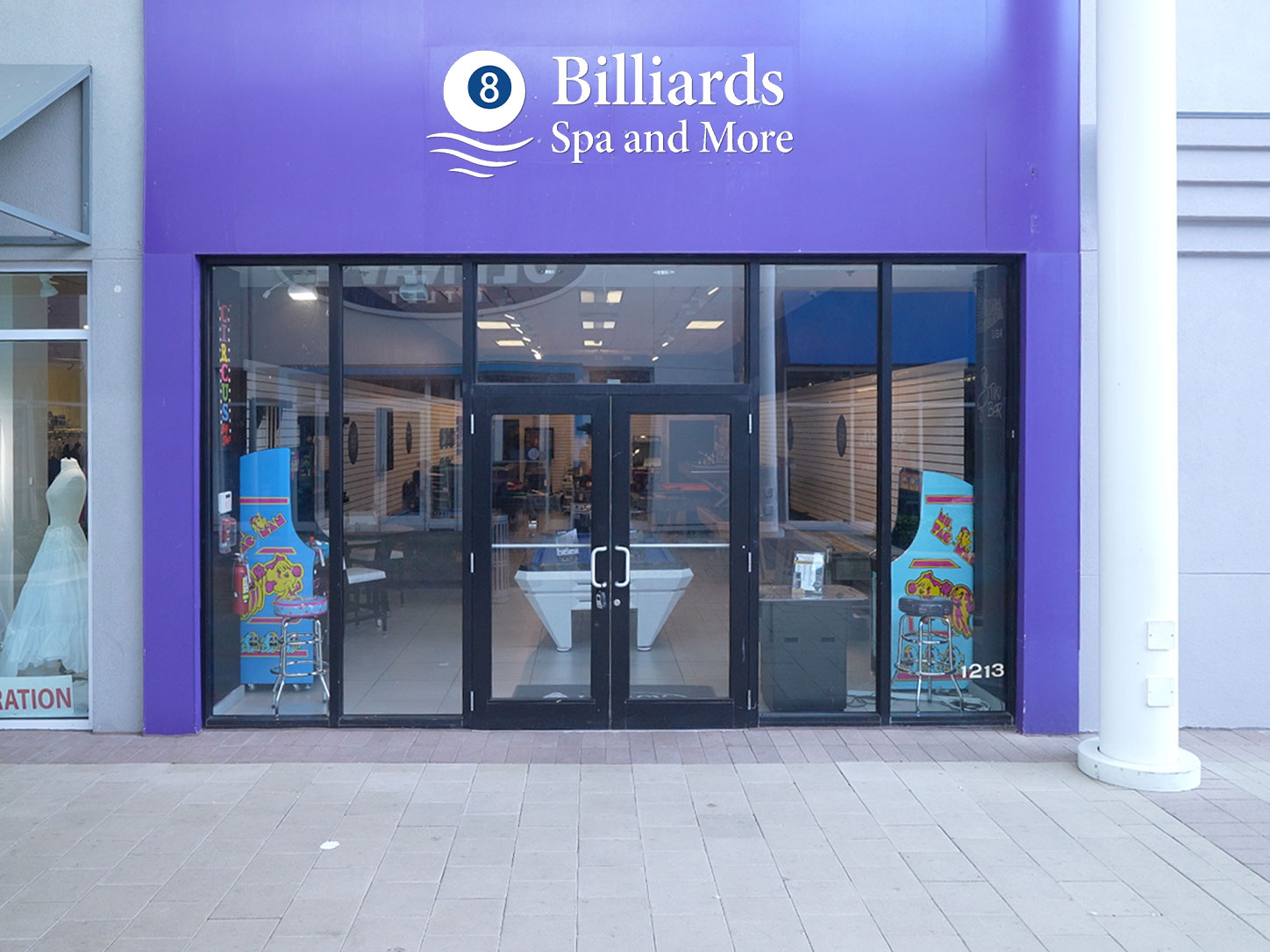 Showroom — pool tables and accessories