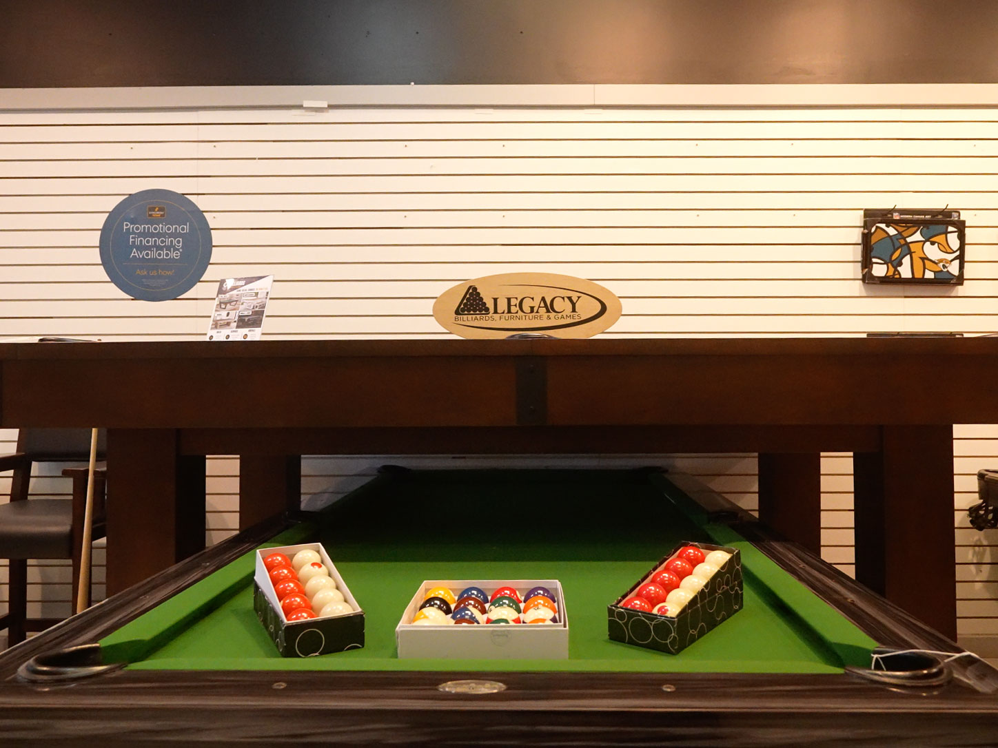 Showroom display — billiards