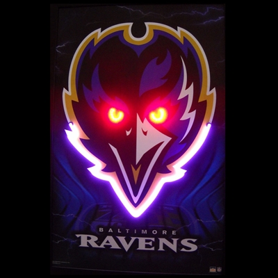 ravens neon light